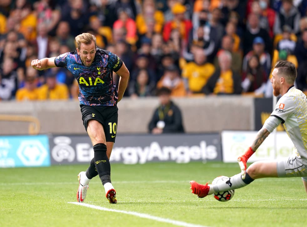 <p>Harry Kane has a shot saved by Wolves keeper Jose Sa during his substitute appearance for Tottenham at Molineux (David Davies/PA Images).</p>