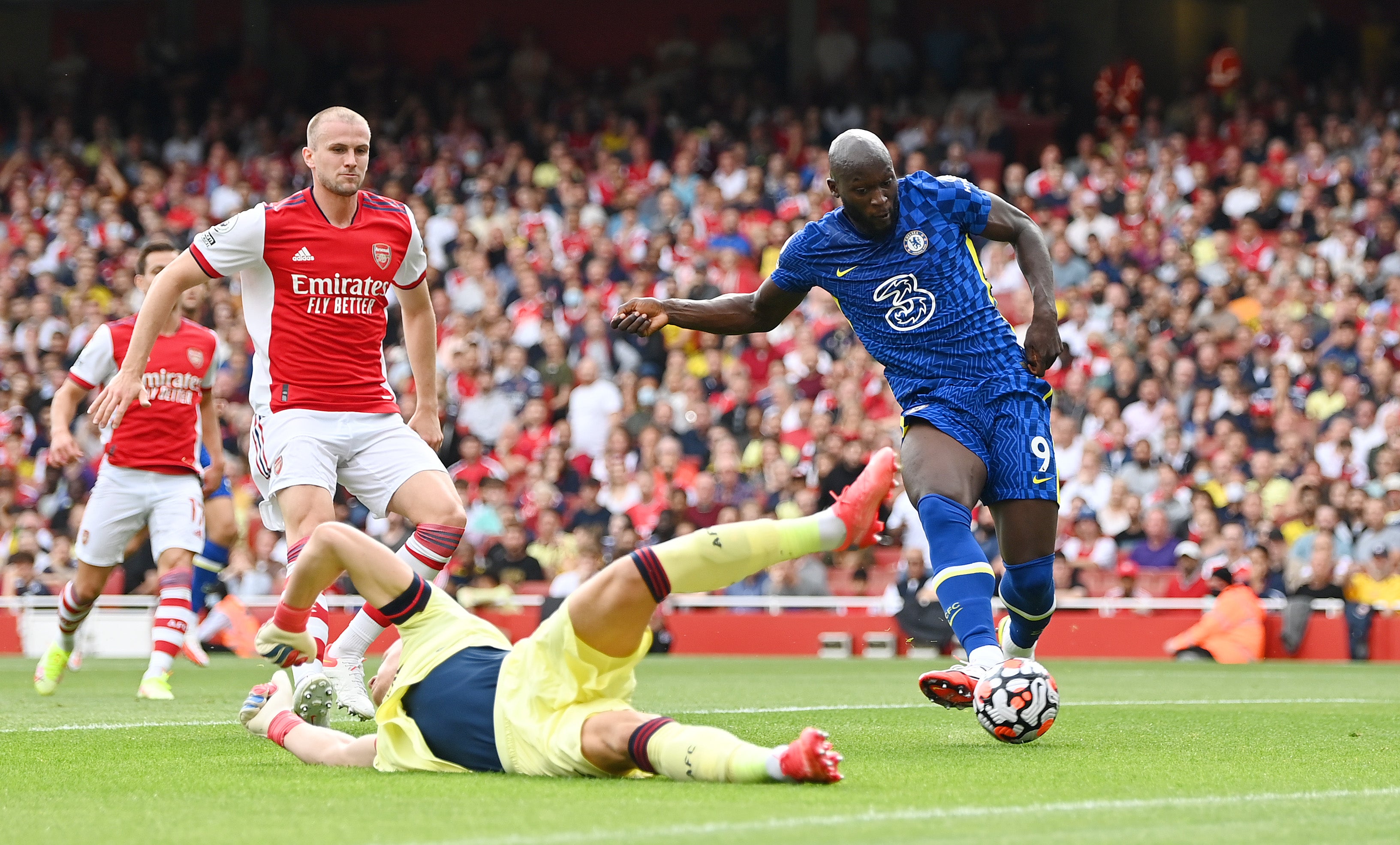 Romelu Lukaku opened his Chelsea account in the 15th minute