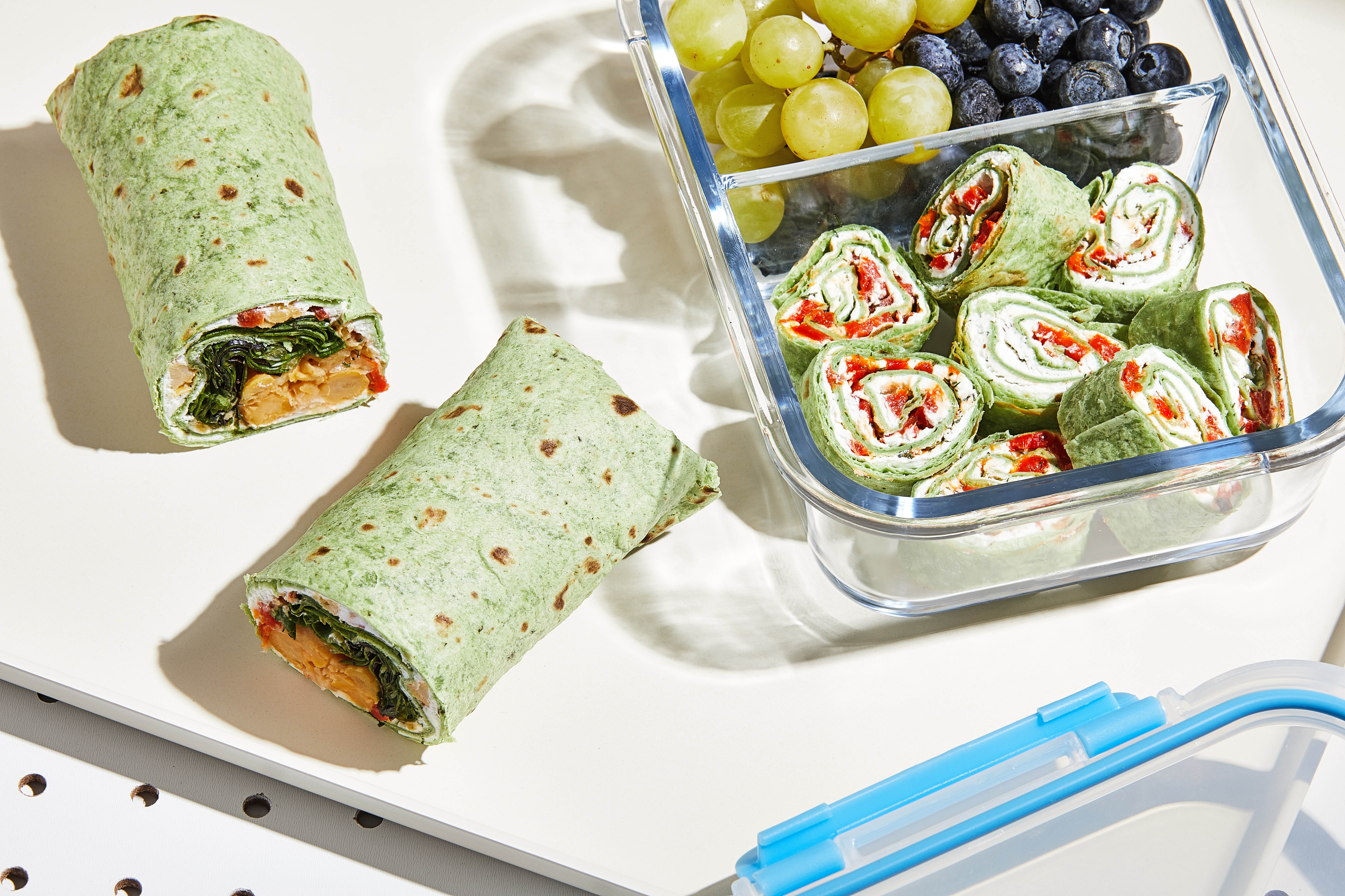 Turn tasty pinwheels for kids into a Mediterranean wrap for adults