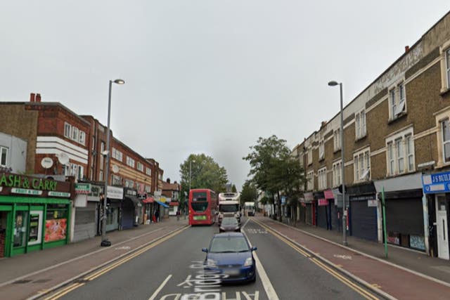 <p>A police cordon was seen as officers responded to the incident on Lea Bridge Road, pictured</p>