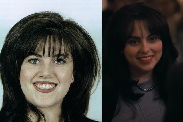 <p>Beanie Feldstein (right) portrays Monica Lewinsky (left) in ‘Impeachment: American Crime Story'</p>