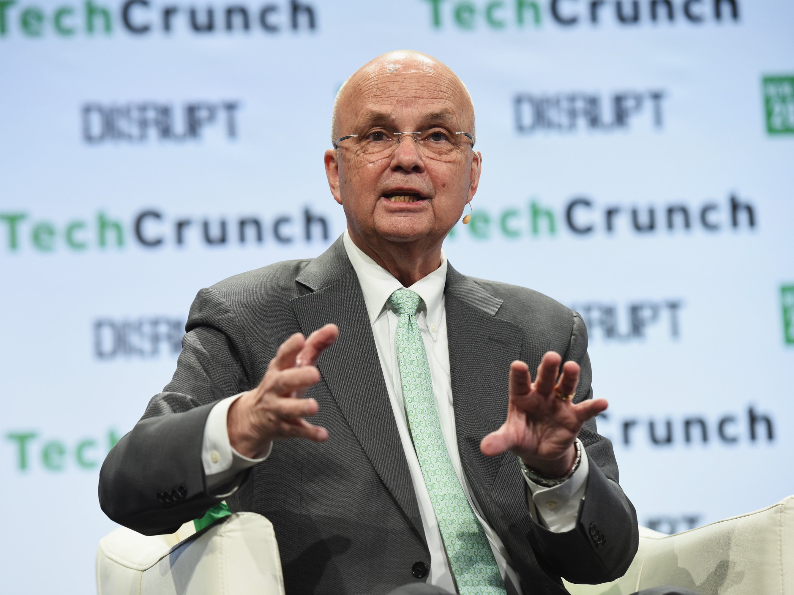 General Michael Hayden speaks onstage during TechCrunch Disrupt NY 2016 at Brooklyn Cruise Terminal on May 11, 2016