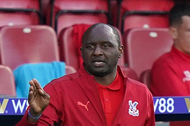Crystal Palace manager Patrick Vieira earned his first managerial point in the Premier League against Brentford last weekend (Tess Derry/PA)