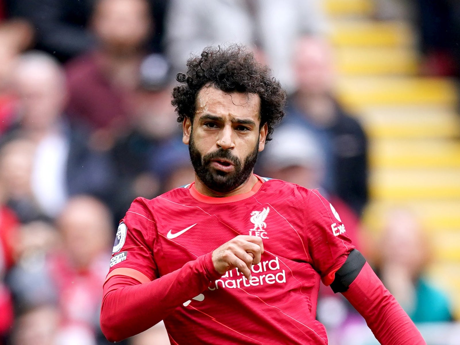 Liverpool’s Mohamed Salah in action in Saturday’s 2-0 win over Burnley (Mike Egerton/PA).