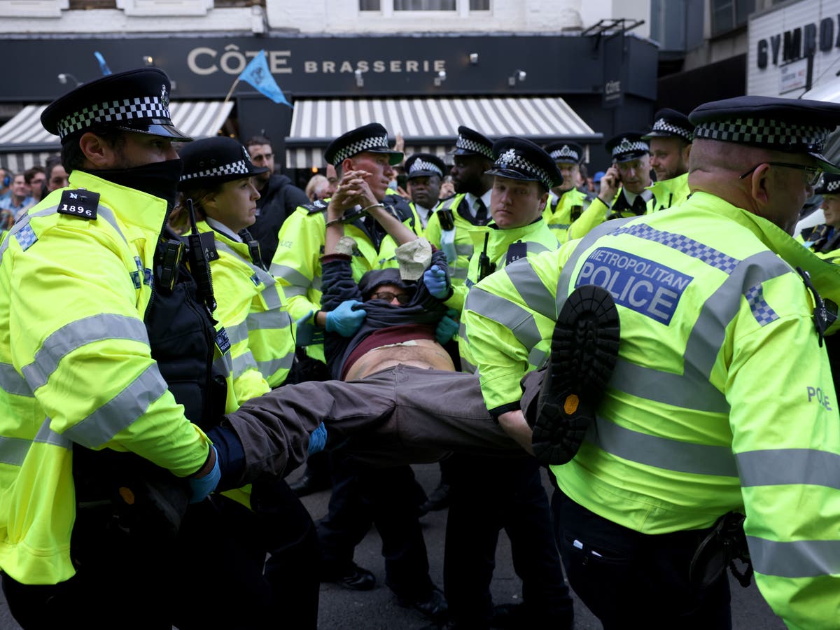 Extinction Rebellion London protests &ndash; live: Action to continue as roads still closed and 52 arrests confirmed