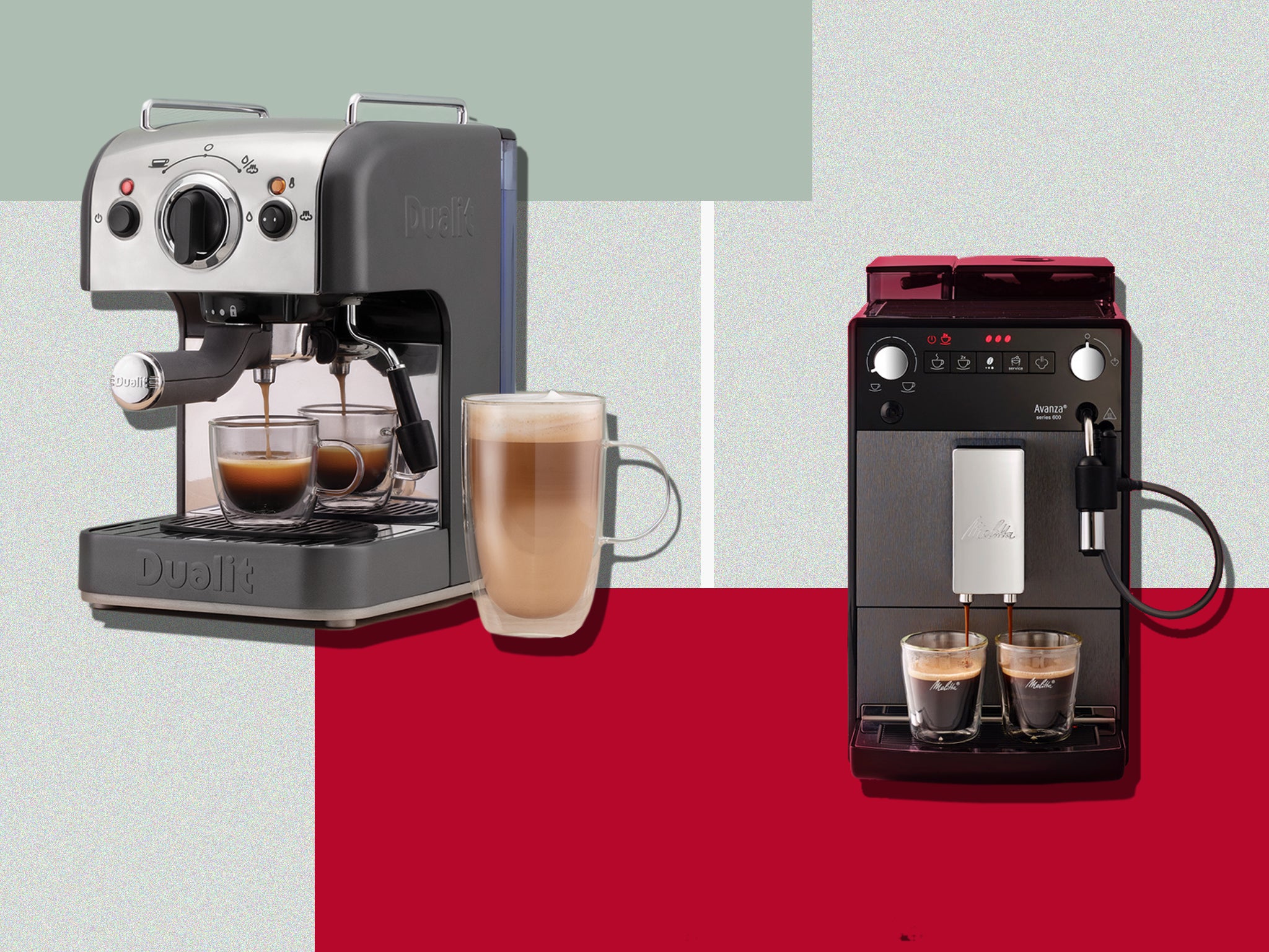 Ideal for Cappuccinos & Lattes Red 15 Bar Pressure Pump Barista Style Coffee Maker with Built in Grinder & Milk Frother Ariete 1318R Moderna Espresso Machine 