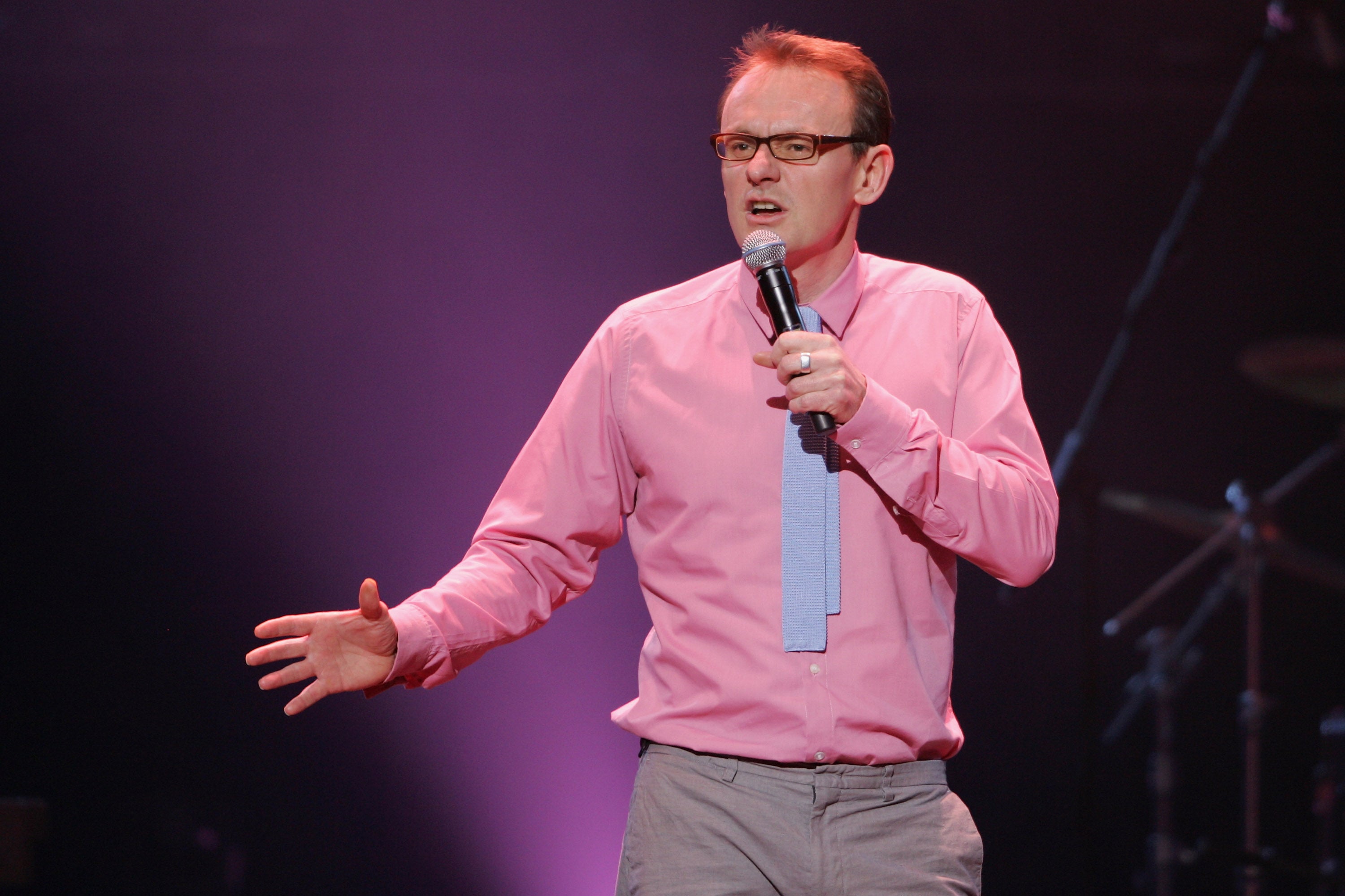Witty in pink: Lock performing at the Albert Hall in 2009