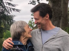 Hugh Jackman shares photo embracing mother he was estranged from as a child a decade after revealing they ‘made peace’