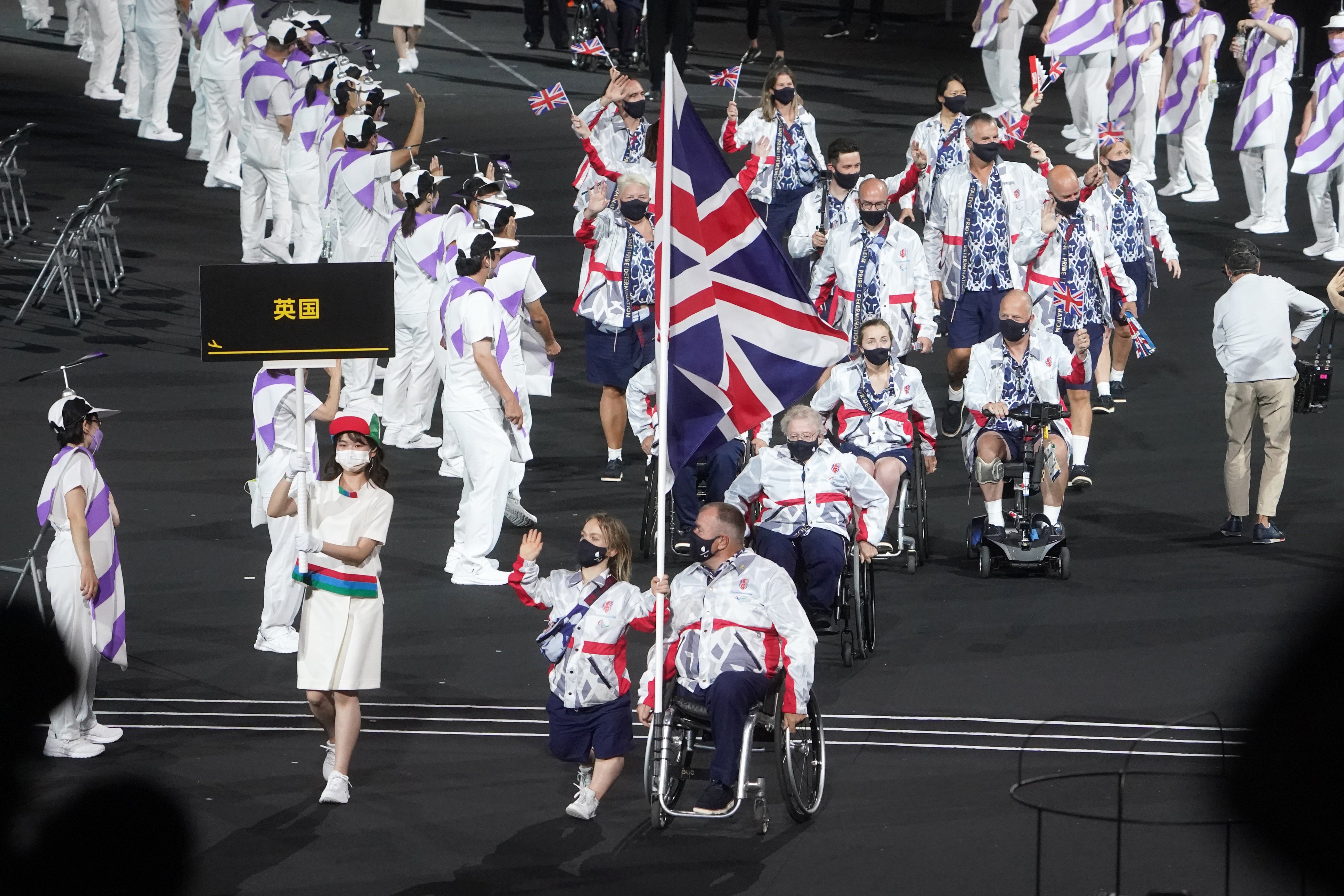 Ellie Simmonds and John Stubbs carried the flag for Great Britain