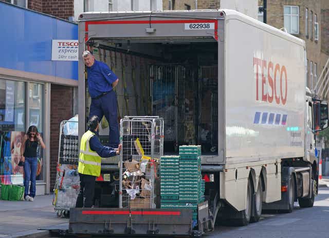 <p>Supermarket Tesco is among the many businesses suffering from the lorry driver shortage </p>