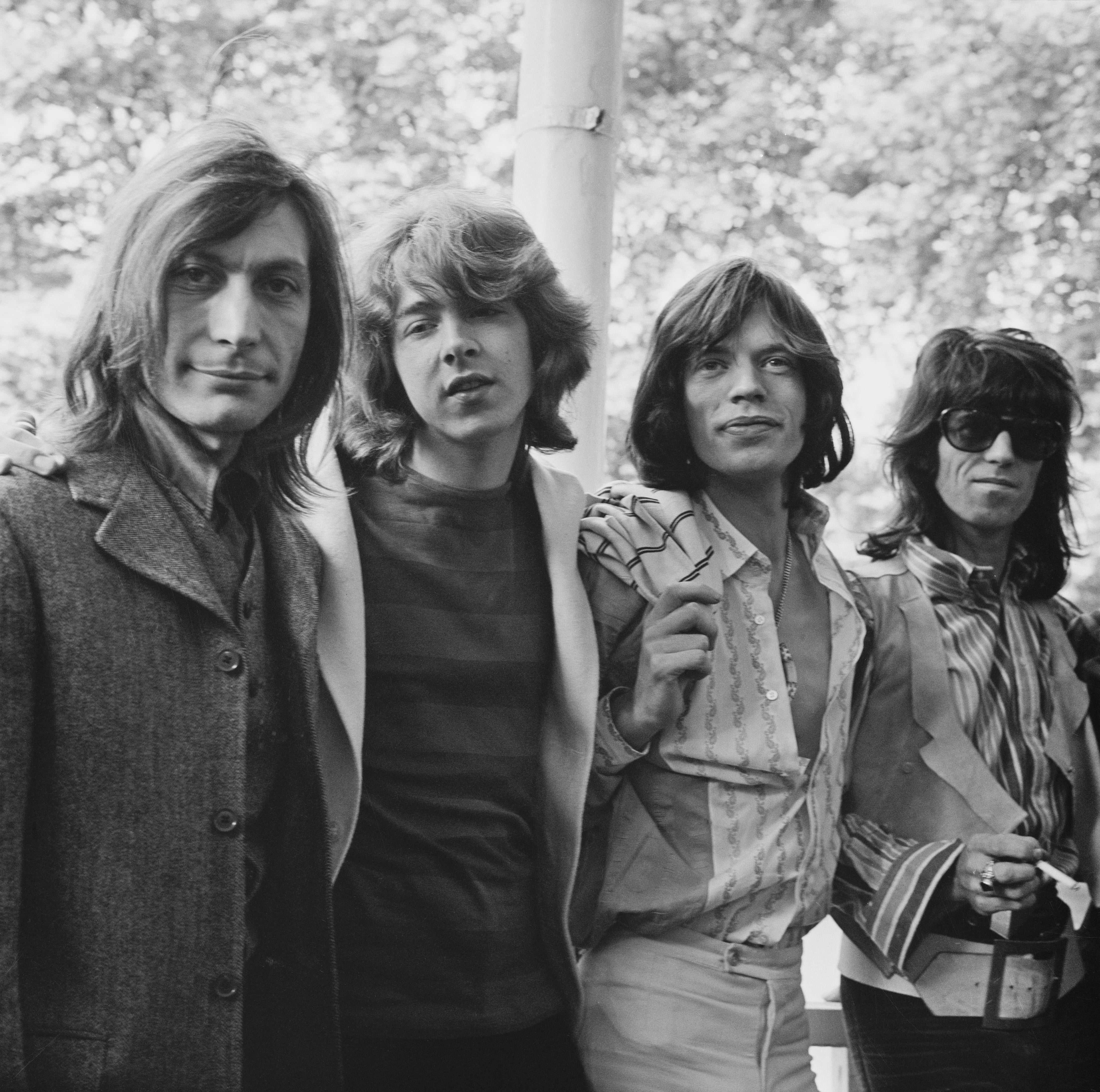 With Mick Taylor, Jagger and Richards prior to their Hyde Park concert on 13 June 1969