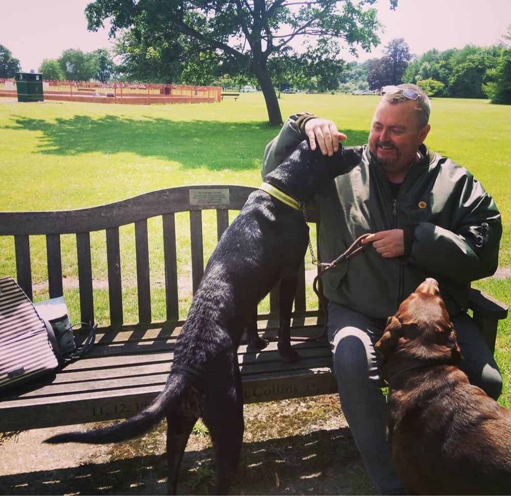 Mike with Zac and Purdy (Collect/PA Real Life).