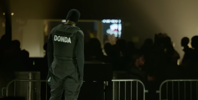 <p>Kanye West at second Donda listening party</p>