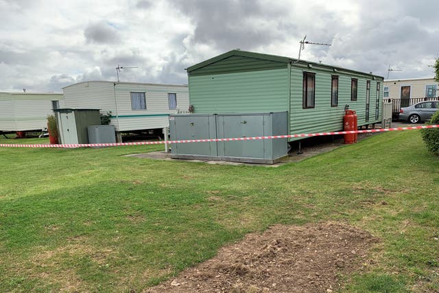 <p>The Sealands Caravan Park in Ingoldmells, near Skegness, where a two-year-old girl died following a fire at the caravan site on Monday</p>