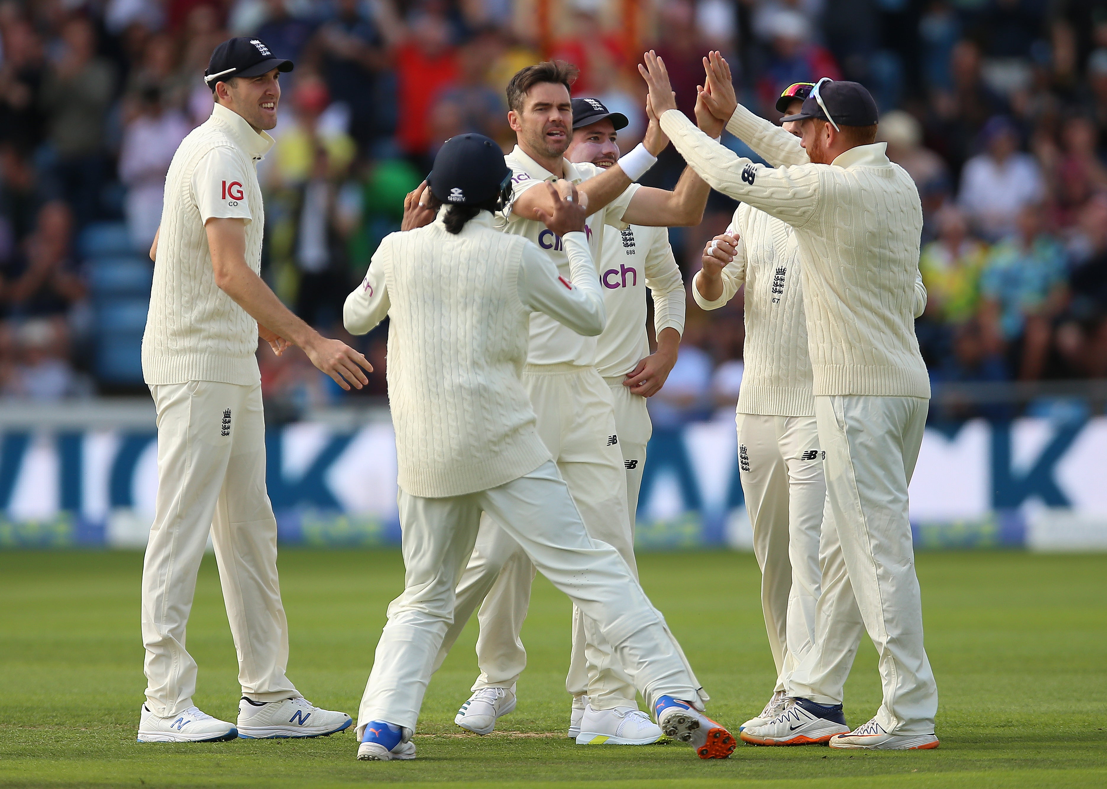 James Anderson took three wickets (Nigel French/PA)