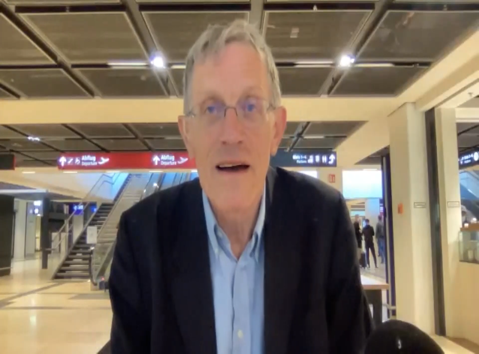 <p>Simon Calder live from Germany on a virtual event held by The Independent </p>