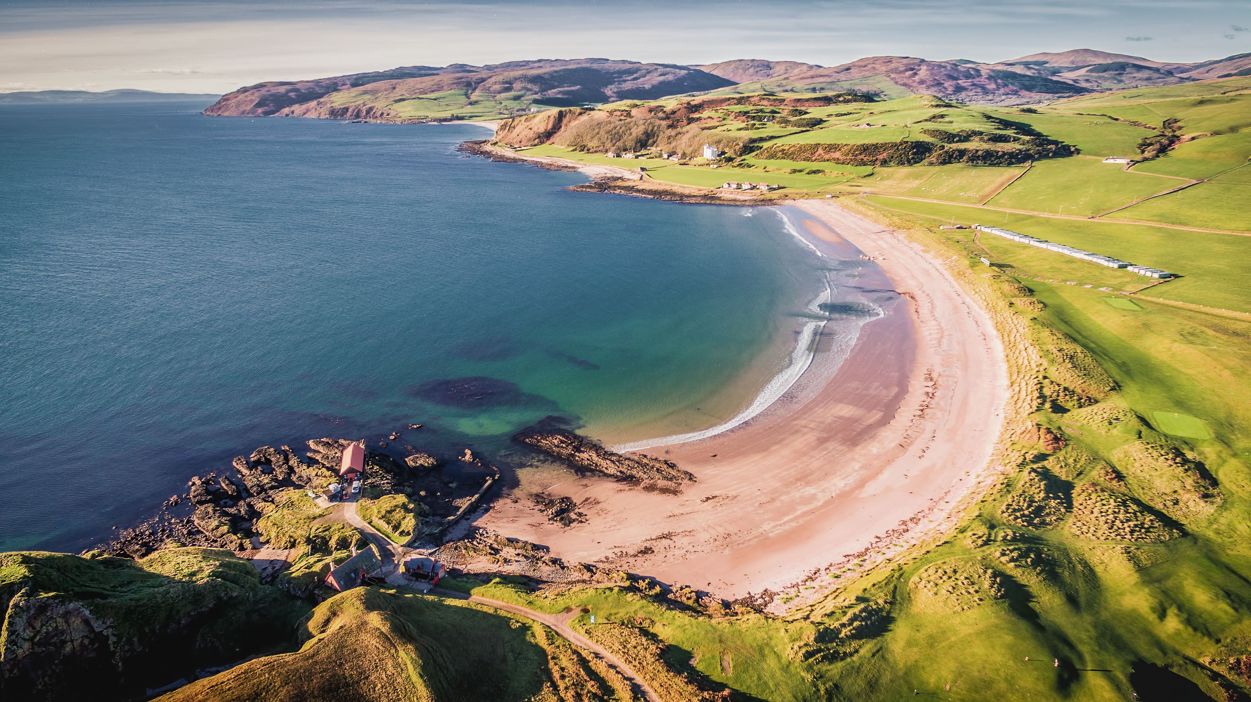 The sweeping shores of Dunaverty Bay