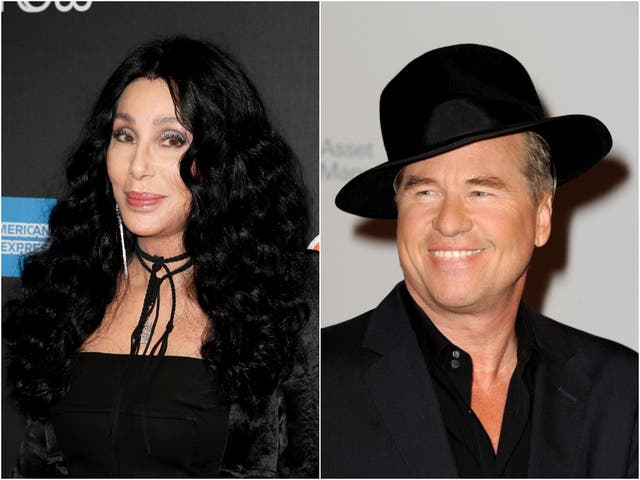<p>Cher and Val Kilmer</p>