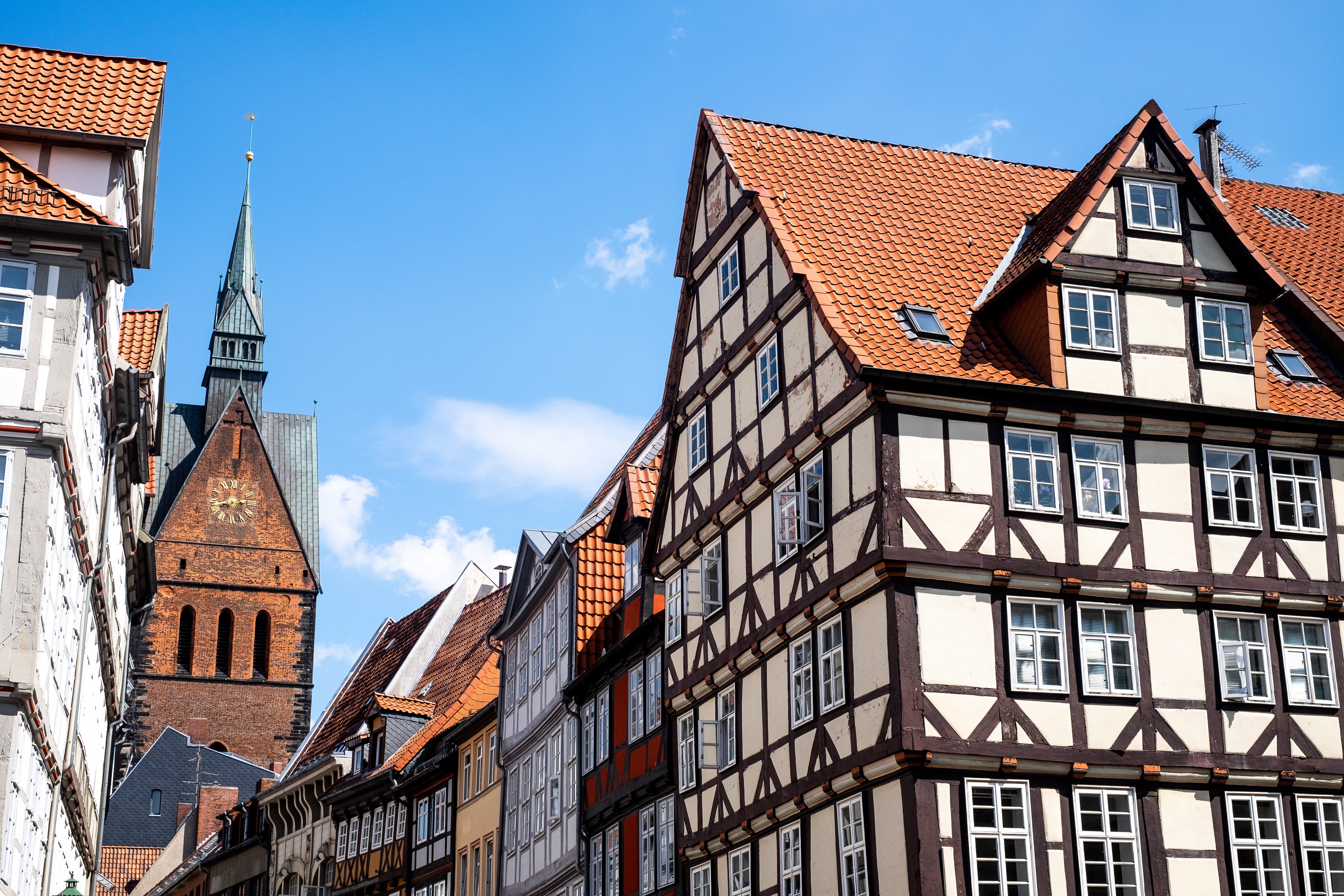 Half-timbered houses in Hannover’s old city