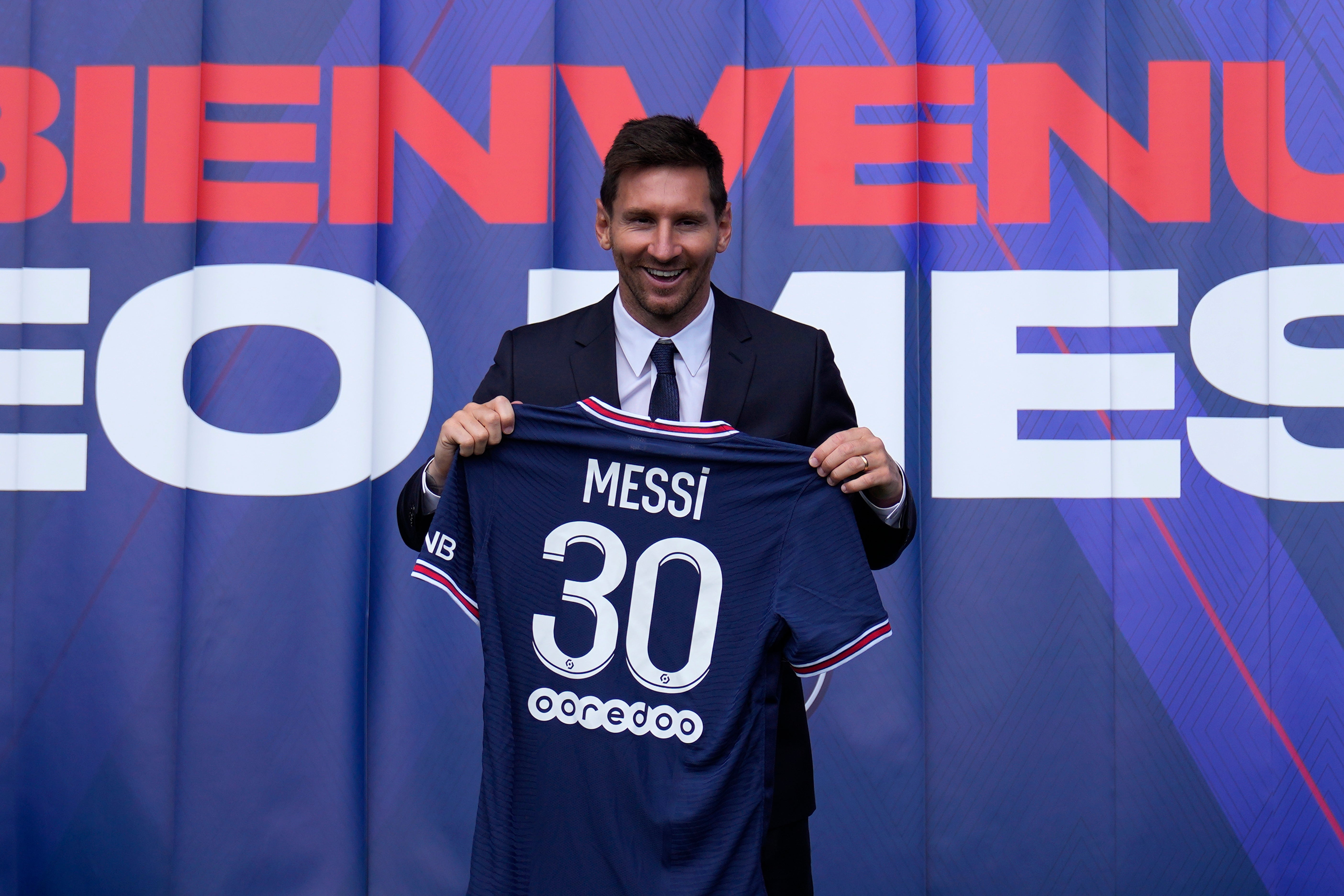 Lionel Messi joined PSG on a two-year deal with the option of a further season (Francois Mori/AP)