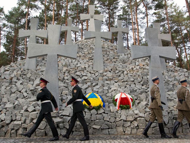 <p>Other mass graves have been discovered in the country, the most famous being the Bykivnia graves </p>