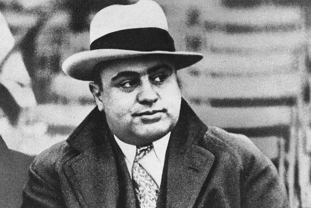 <p>File: Chicago mobster Al Capone attends a football game in Chicago in this 19 January 1931 photo </p>