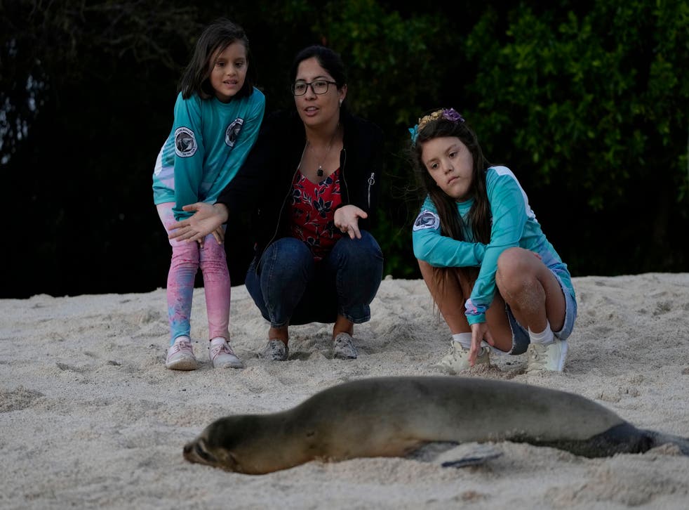 ECUADOR GALÁPAGOS NIÑAS-CIENCIA