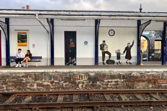 <p>Away day: Invergordon station, on the Far North Line from Inverness, which will be strikebound on Sunday  </p>