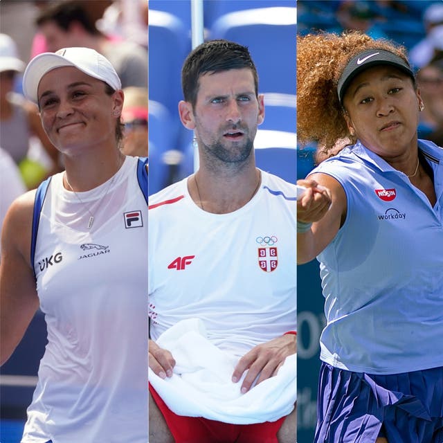 Ashleigh Barty, Novak Djokovic and Naomi Osaka are among the players to watch at the US Open (AP/PA/AP)