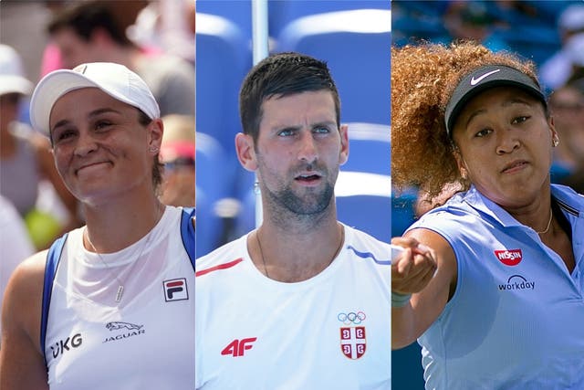 Ashleigh Barty, Novak Djokovic and Naomi Osaka are among the players to watch at the US Open (AP/PA/AP)