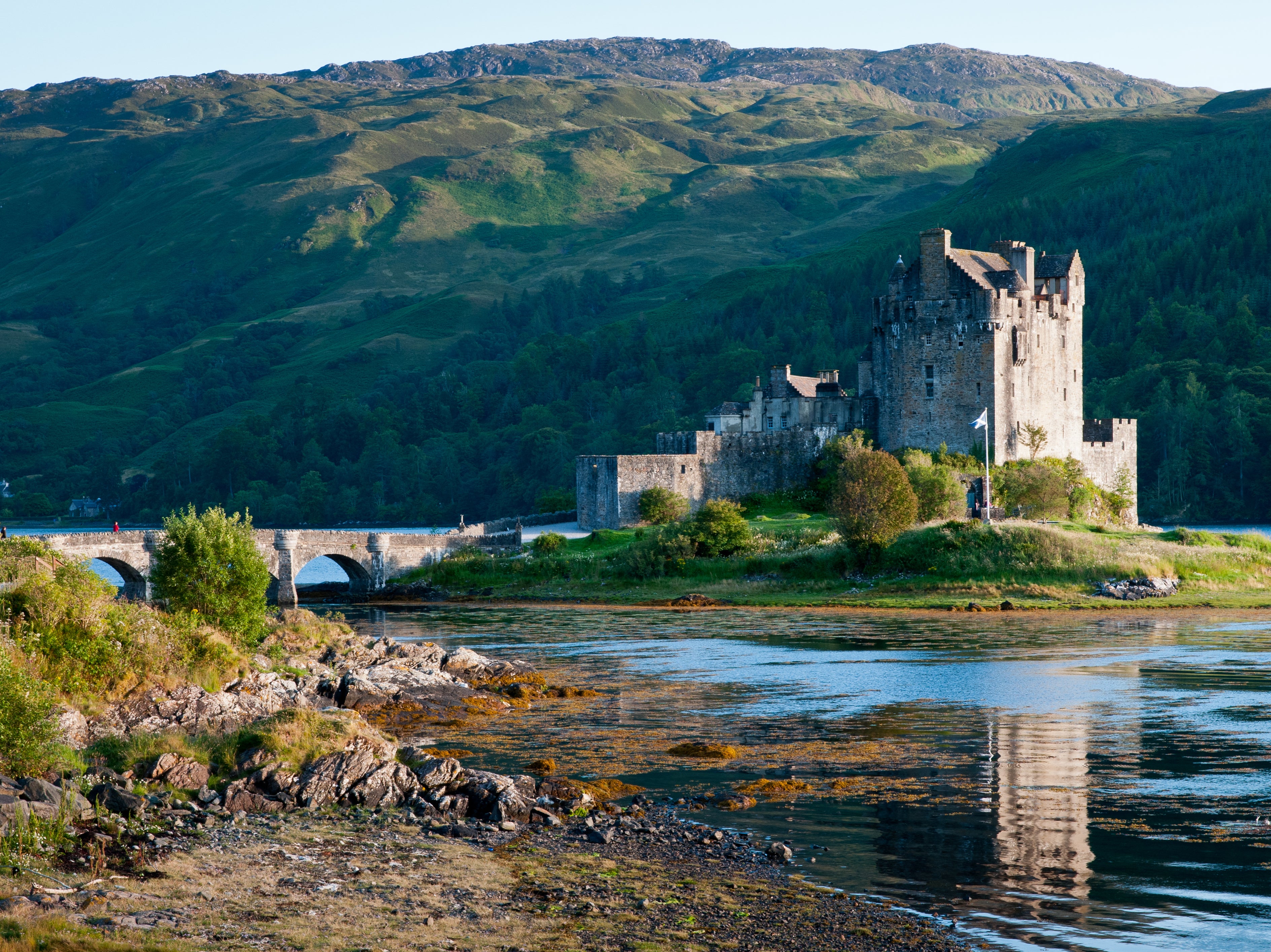 <p>A fine morning at Eilean Donan Castle in the Western Highlands of Scotland</p>