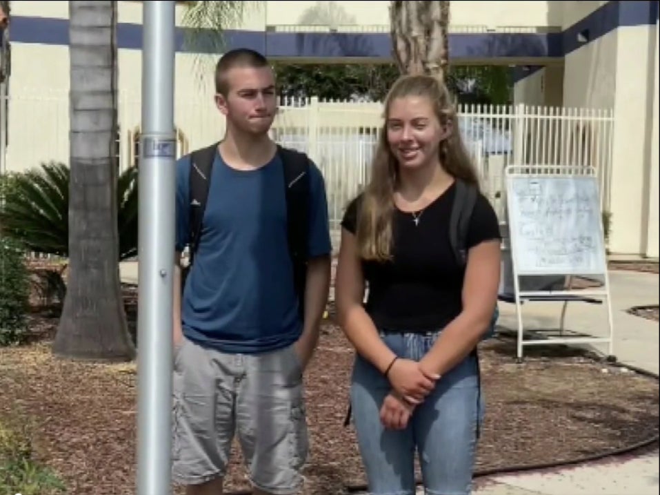 Victoria and Drew Nelson were banned from school for refusing to wear masks