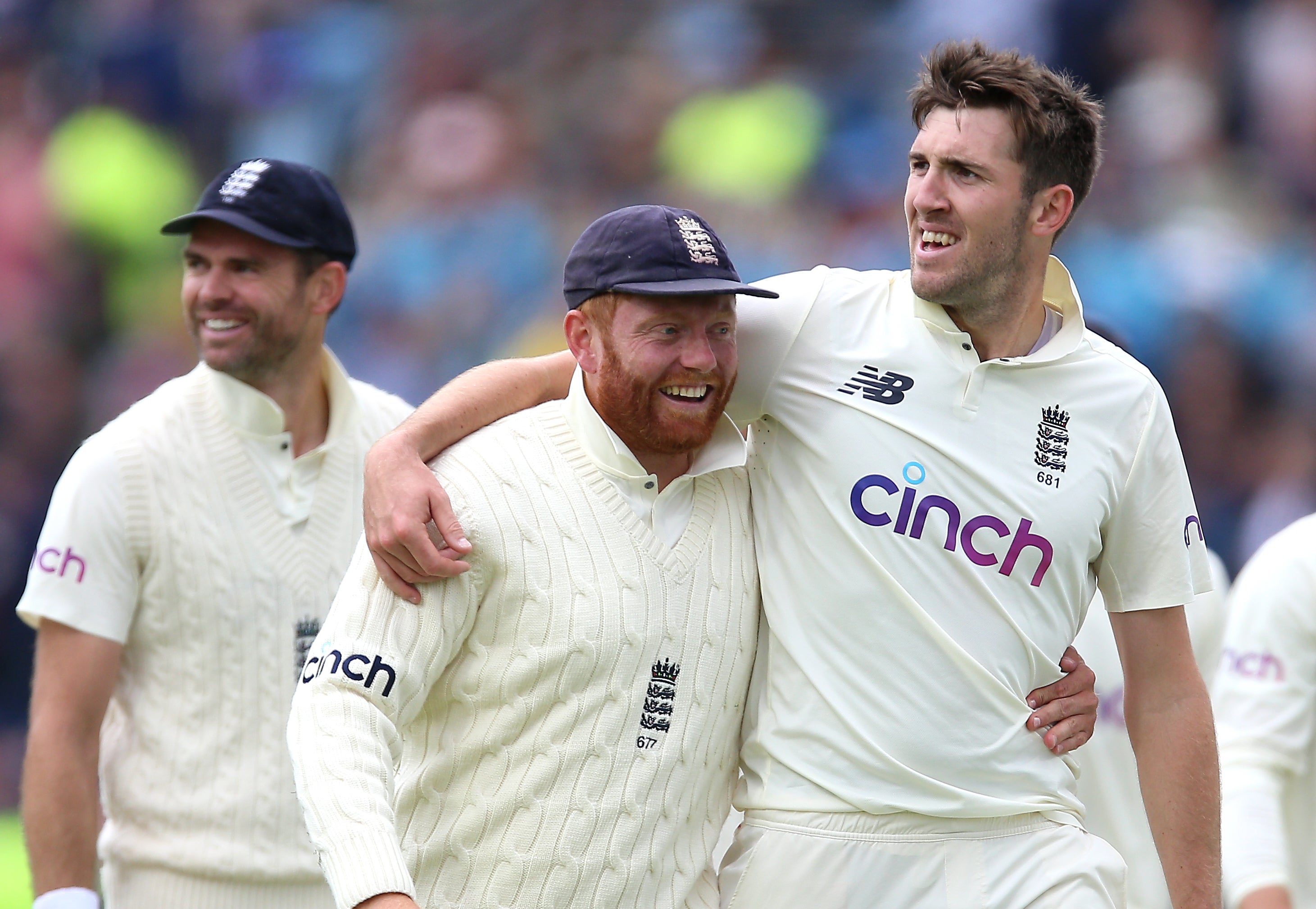 England’s Jonny Bairstow (centre) celebrates his spectacular slip catch to remove India’s KL Rahul off Craig Overton’s bowling.