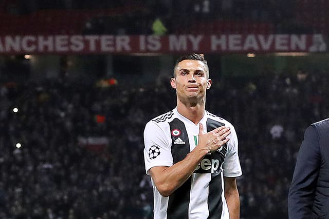 <p>Ronaldo returned to Old Trafford with Juventus in 2018 (Martin Rickett/PA)</p>