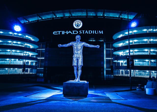 A statue of Vincent Kompany has been unveiled at the Etihad Stadium (Manchester City/Handout)