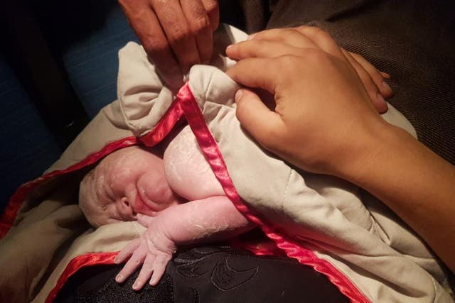 <p>Baby Havaa was born on an evacuation flight destined for Birmingham  </p>