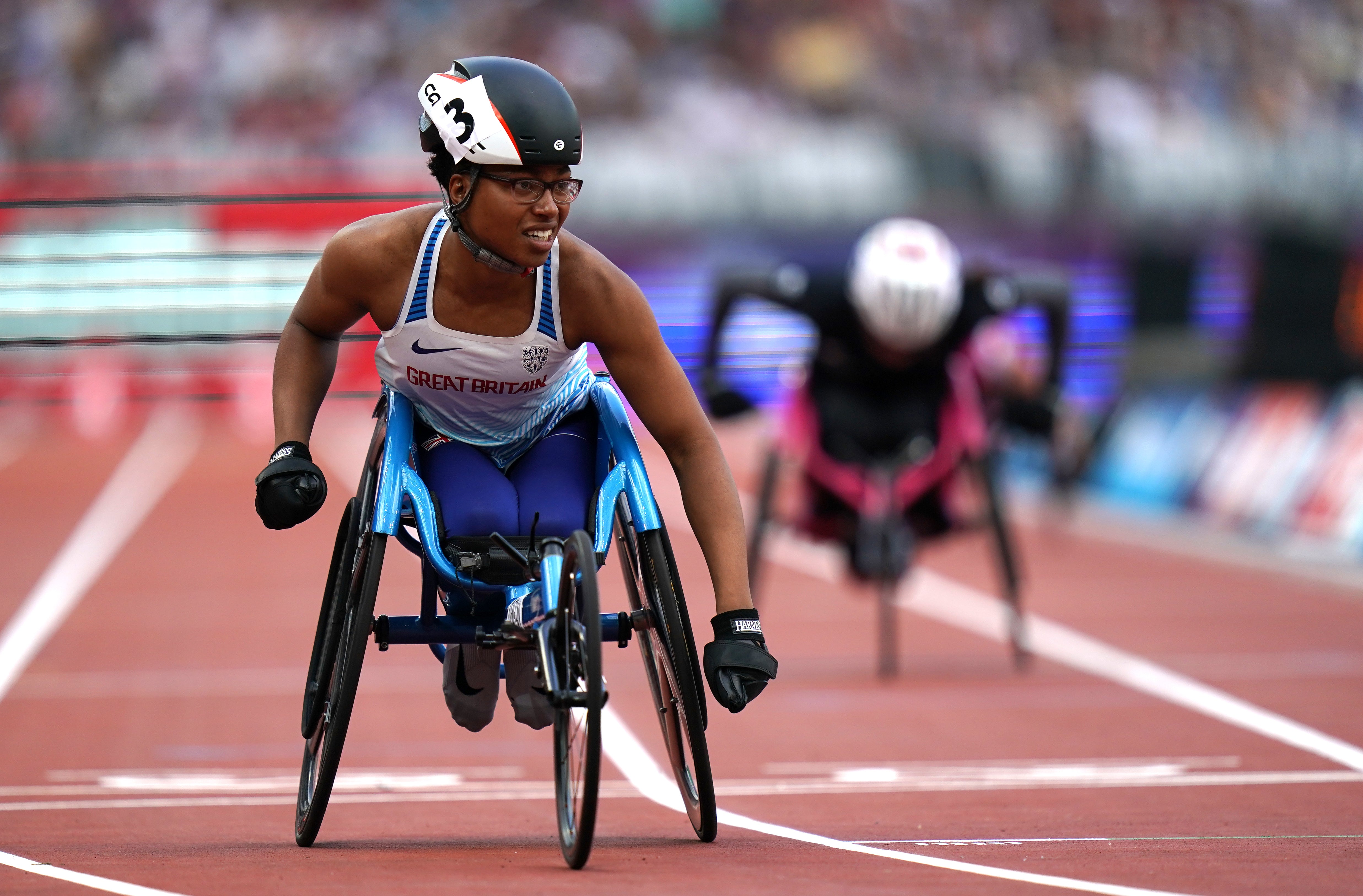 Great Britain’s Kare Adenegan won 100m silver (Tim Goode/PA)