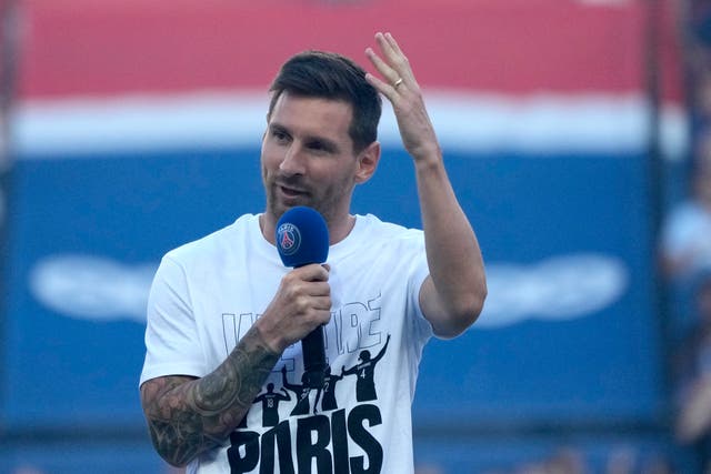 Lionel Messi is set to make his Paris St Germain debut (Francois Mori/AP)