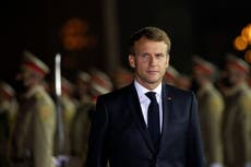 France's Macron visits Iraq's Mosul destroyed by IS war