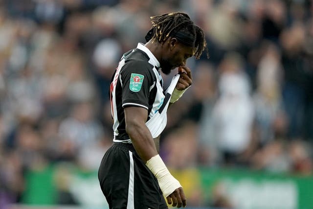Newcastle’s Allan Saint-Maximin has urged his team-mates to stick together after a difficult start to the season (Owen Humphreys/PA)