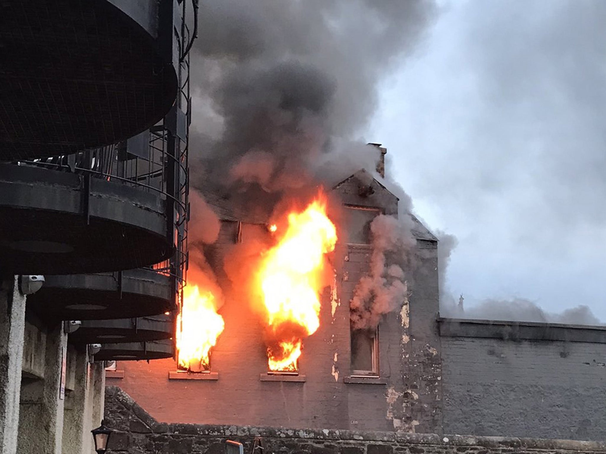 Fire crews were called to tackle the blaze at Nick’s on Henderson Street in Bridge of Allan, Scotland, on Saturday night