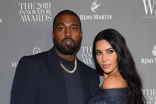 Kanye West y Kim Kardashian en 2019