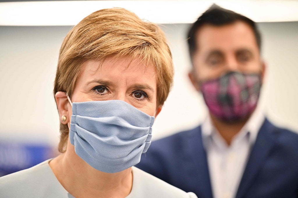 Nicola Sturgeon self-isolating after Covid contact ‘ping’ as Scotland sees record cases