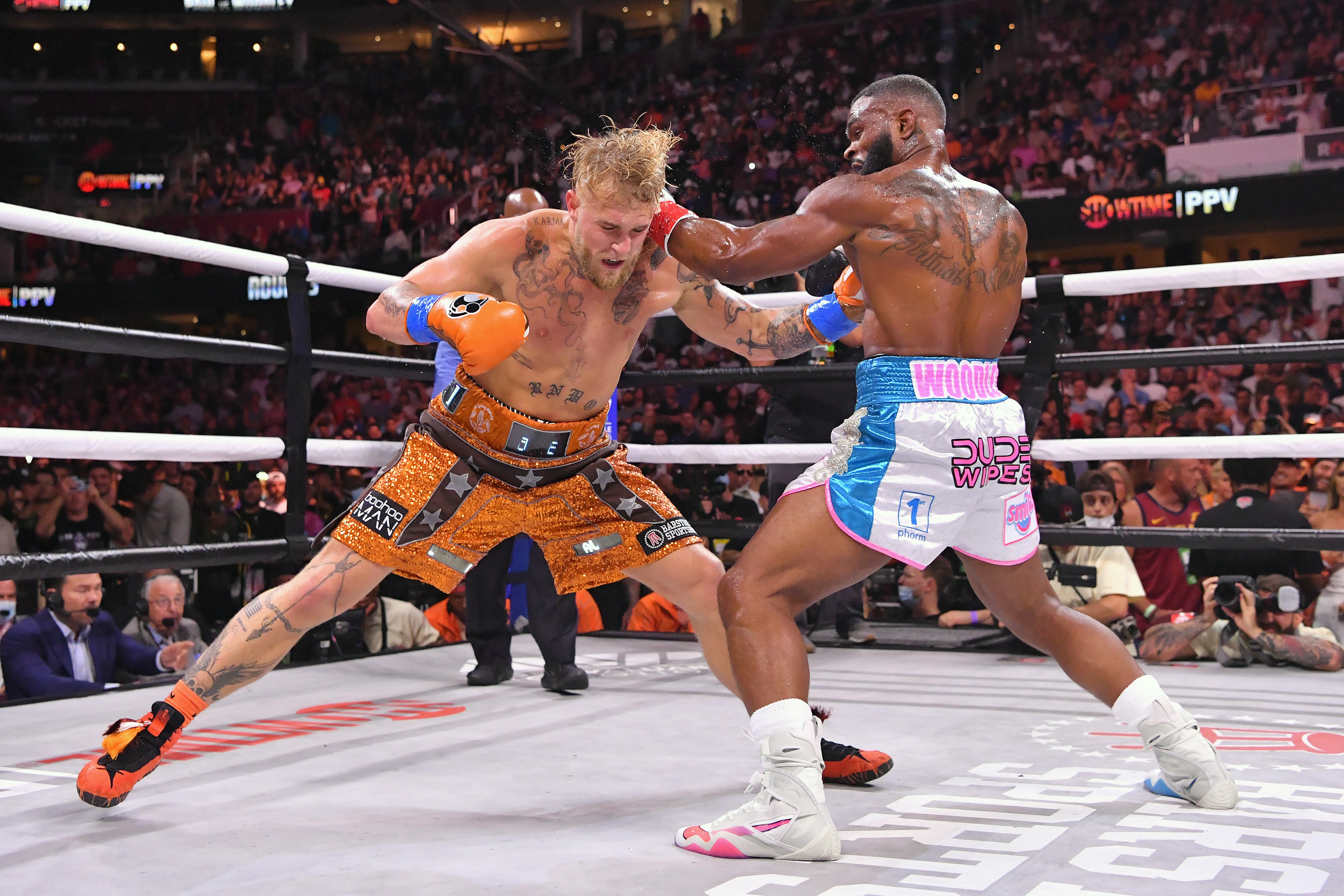 Jake Paul defeated Tyron Woodley earlier this year