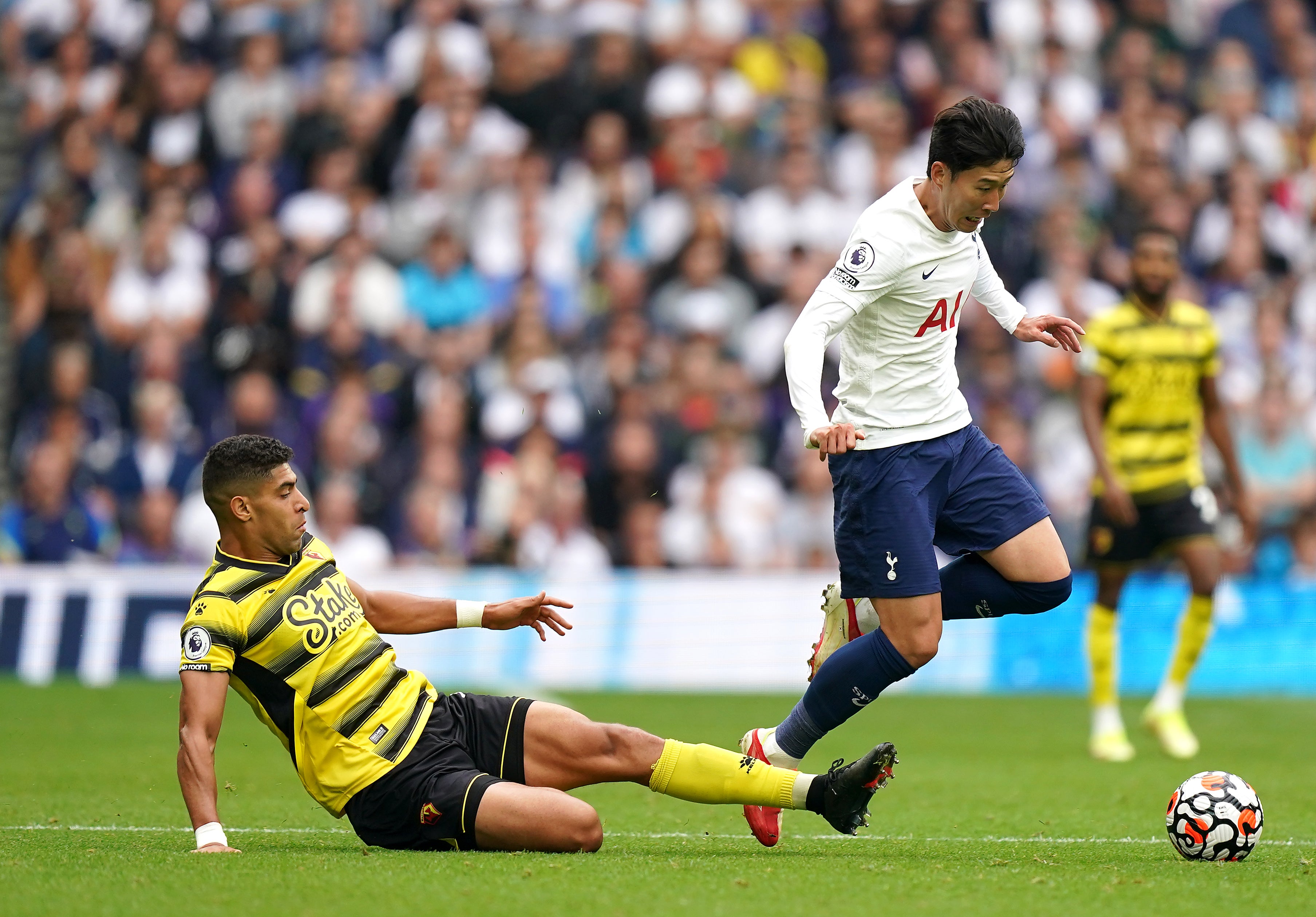 Son Heung-min scored Tottenham’s winner (Mike Egerton/PA)