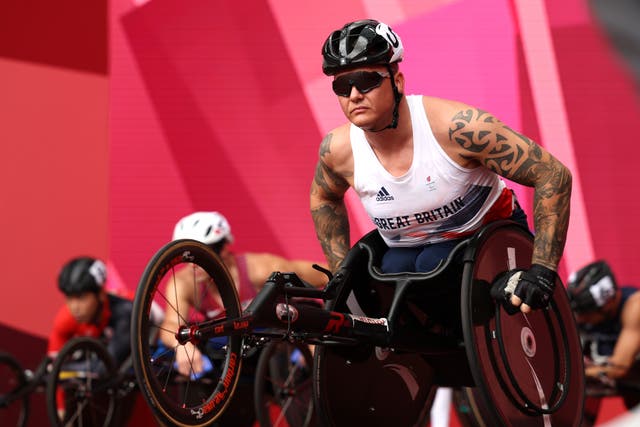<p>David Weir of Team Great Britain prepares to compete in the men's 1500m</p>