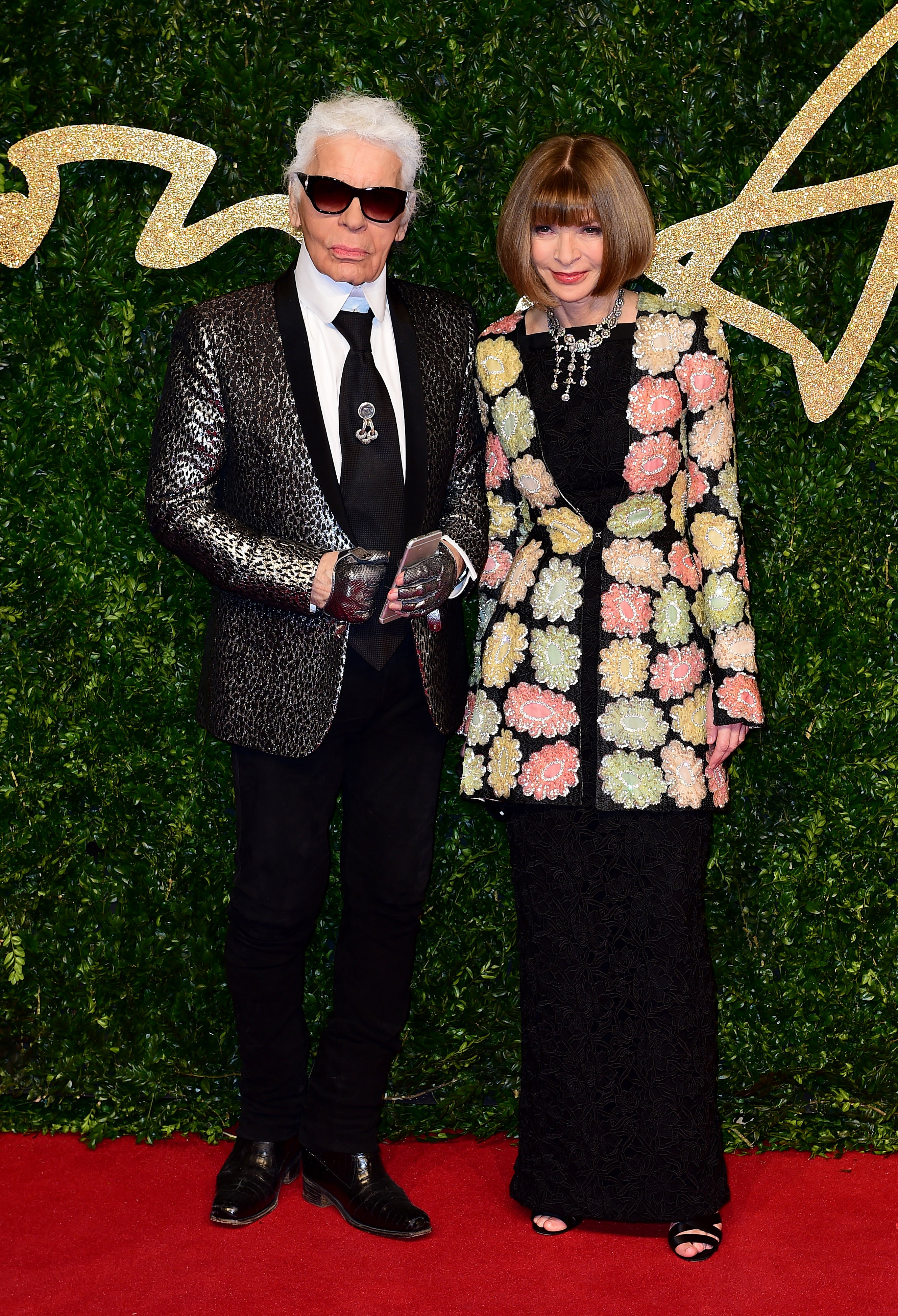 Karl Lagerfeld and Anna Wintour attending the British Fashion Awards (Ian West/PA)