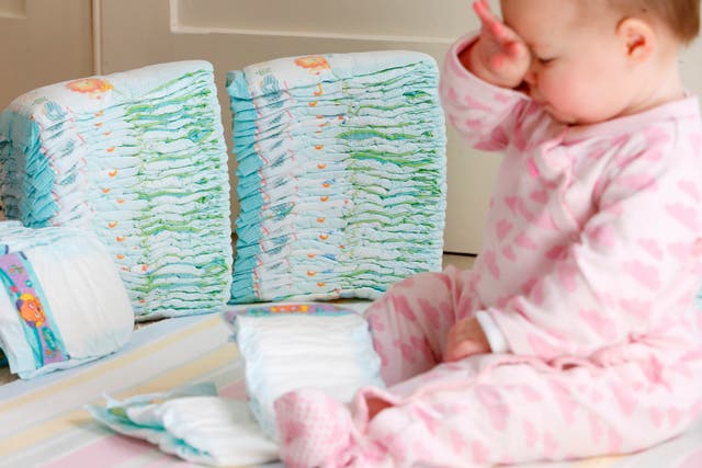 <p>An estimated 143 million nappies are thrown away in Wales each year</p>