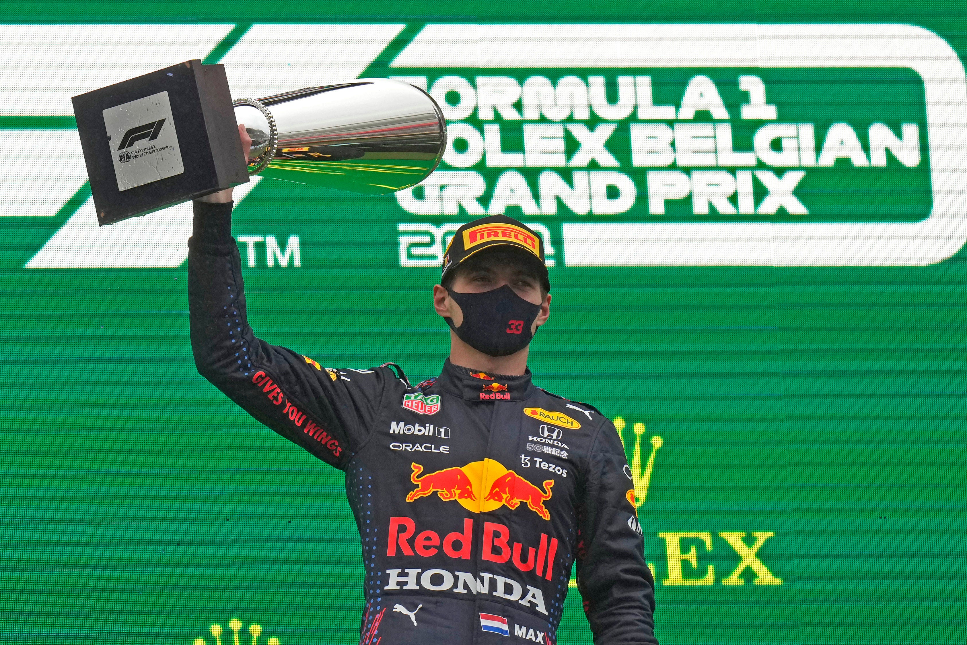 Max Verstappen was handed victory in the Belgian Grand Prix (Francisco Seco/PA)