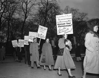 A 1951 demonstration against executions at the White House